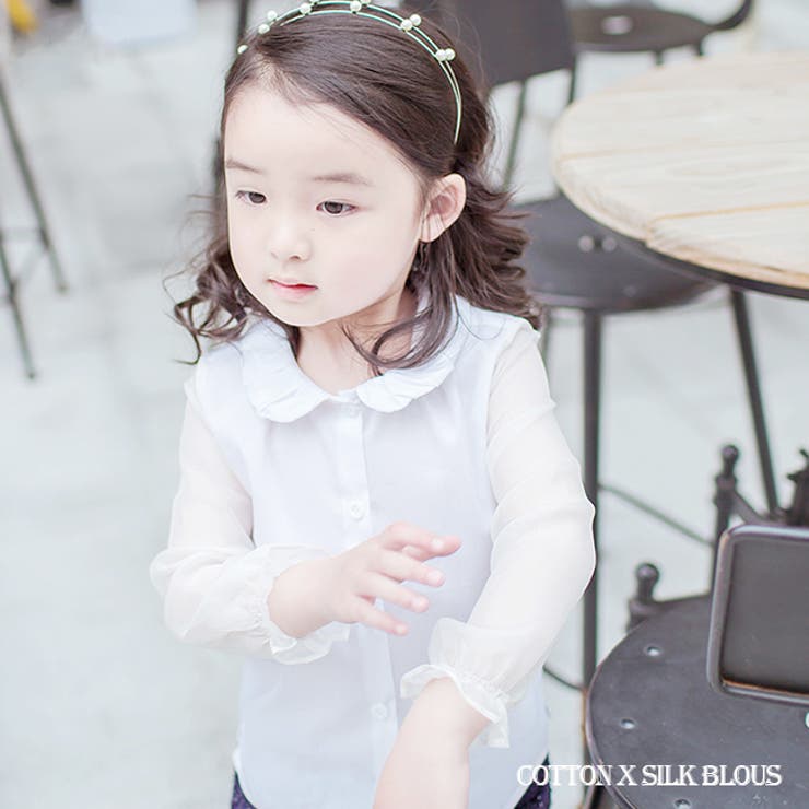 OUTLETショルダーシームシルクブラウス ブラウス シャツ | aimoha kids | 詳細画像2 