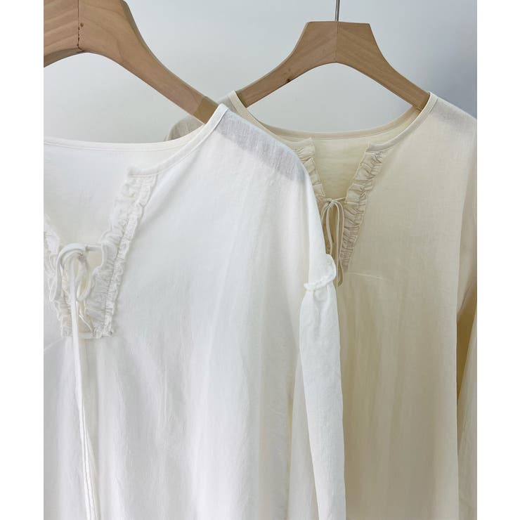 ハーフプラケットリボンシャツ | aimoha  | 詳細画像2