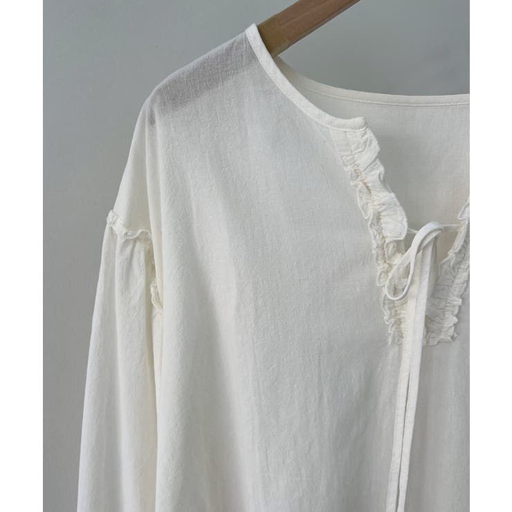 ハーフプラケットリボンシャツ | aimoha  | 詳細画像4