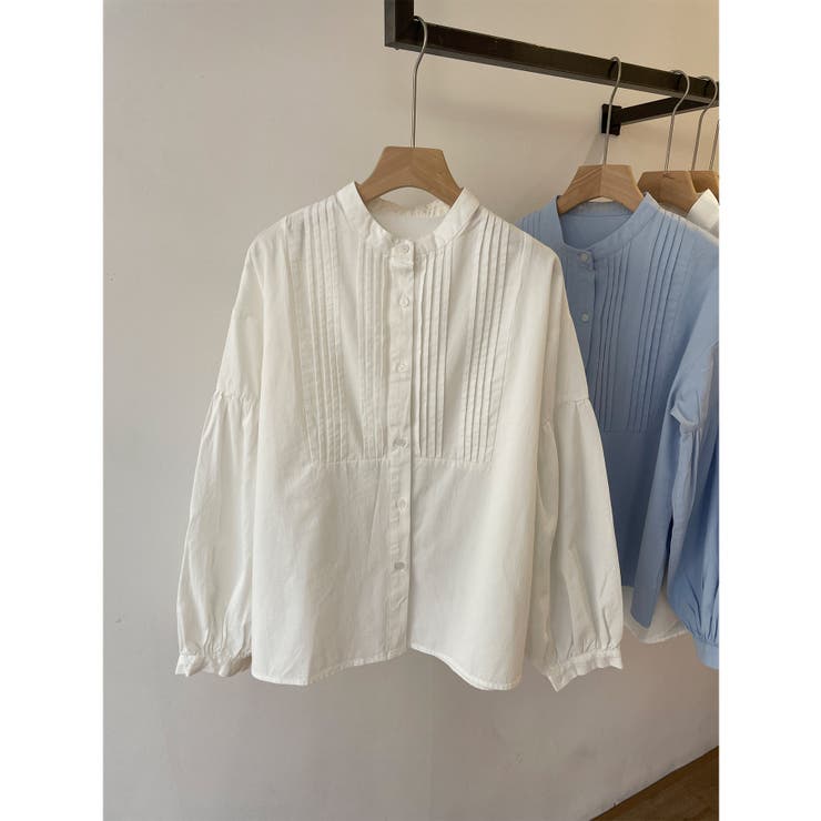 ピンタックデザインボリュームスリーブシャツ | aimoha  | 詳細画像2 