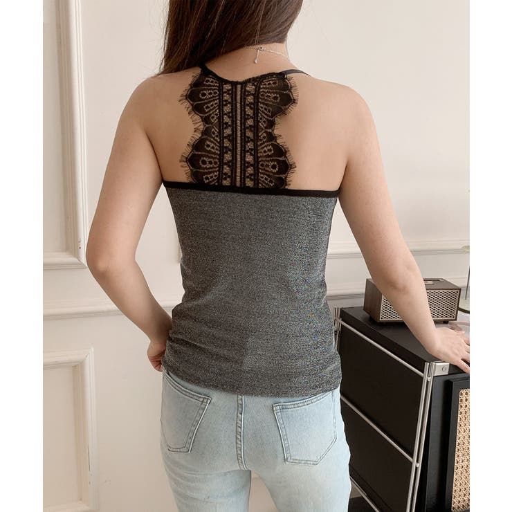 レースディテールVネックキャミソール | aimoha  | 詳細画像13 