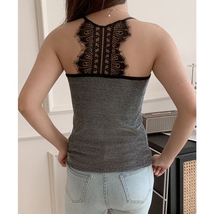 レースディテールVネックキャミソール | aimoha  | 詳細画像14 