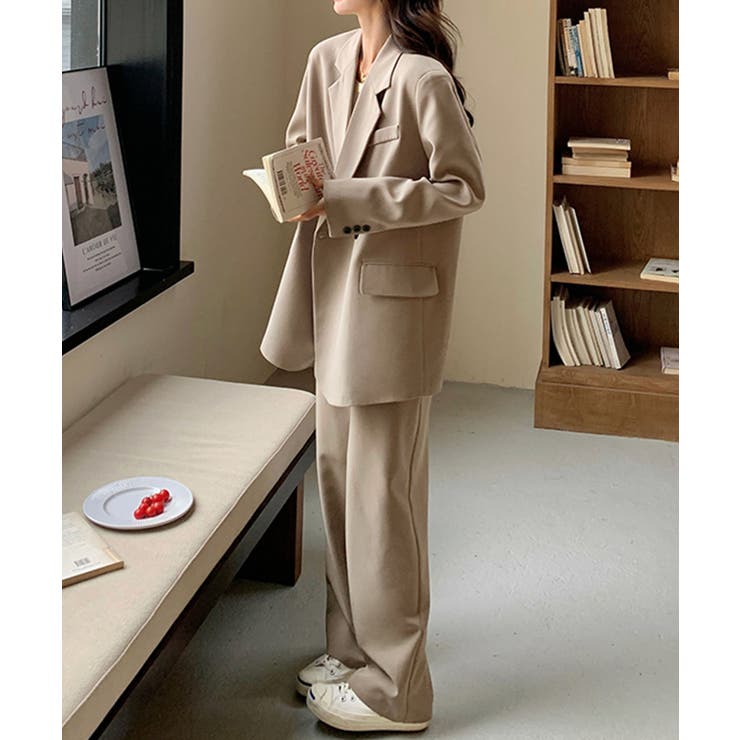 aimoha テーラードジャケット＋ワイドパンツセットアップ | aimoha  | 詳細画像1 