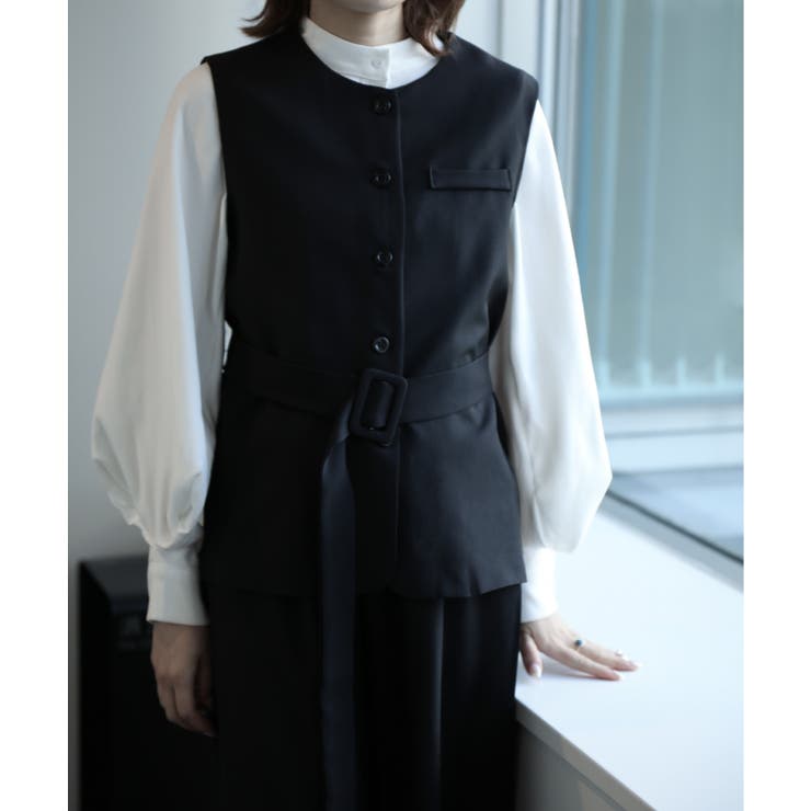 aimoha タイベルトジレ＋ワイドパンツセットアップ | aimoha  | 詳細画像6 