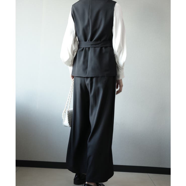 aimoha タイベルトジレ＋ワイドパンツセットアップ | aimoha  | 詳細画像5 