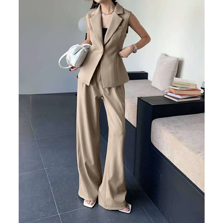 aimoha ロングジレ＋ワイドパンツセットアップ | aimoha  | 詳細画像6 