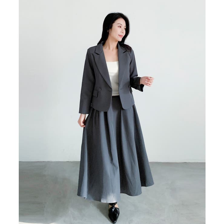 aimoha ウエストベルトテーラードジャケット＋フレアスカートセットアップ | aimoha  | 詳細画像11 