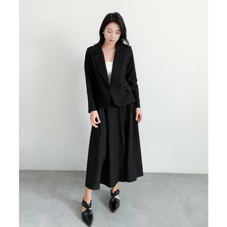 aimoha ウエストベルトテーラードジャケット＋フレアスカートセットアップ | aimoha  | 詳細画像7 