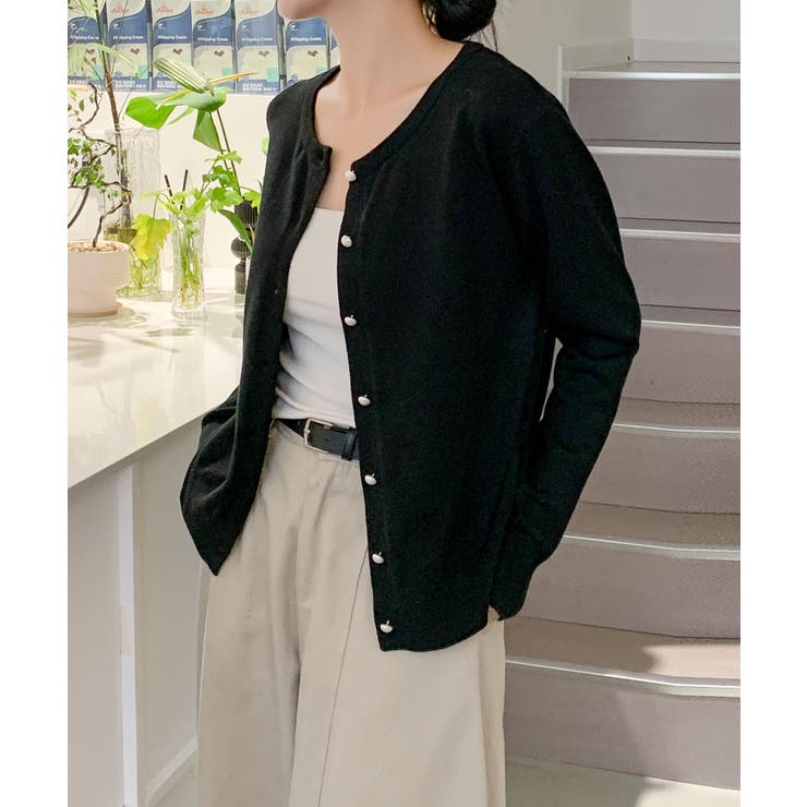 パールボタンカーディガン | aimoha  | 詳細画像2 