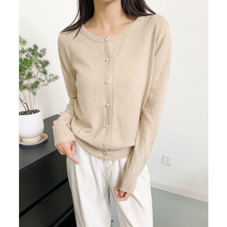 パールボタンカーディガン | aimoha  | 詳細画像17 