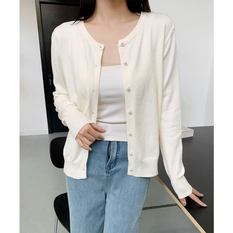 パールボタンカーディガン | aimoha  | 詳細画像10 