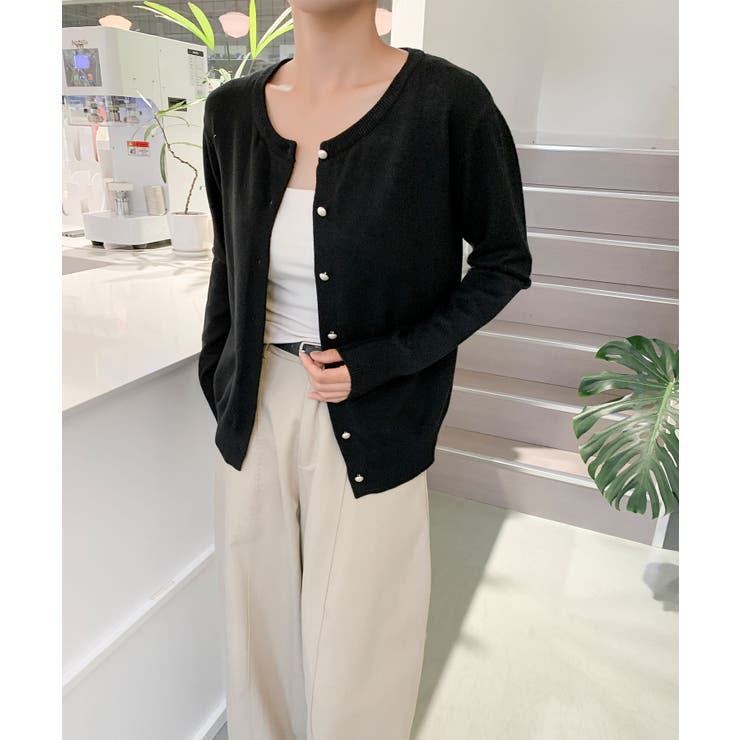 パールボタンカーディガン | aimoha  | 詳細画像3 