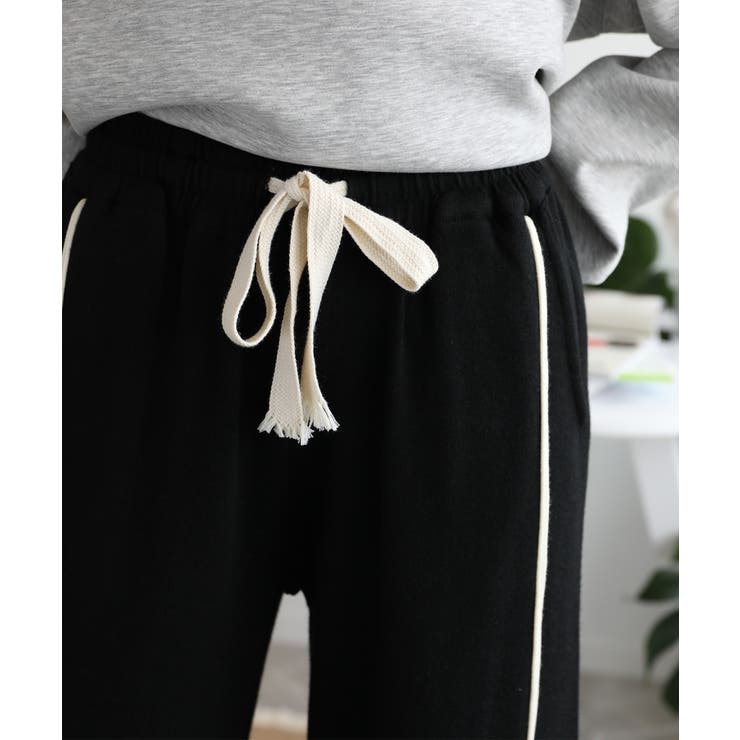 ラインデザインカジュアルニットパンツ | aimoha  | 詳細画像15 