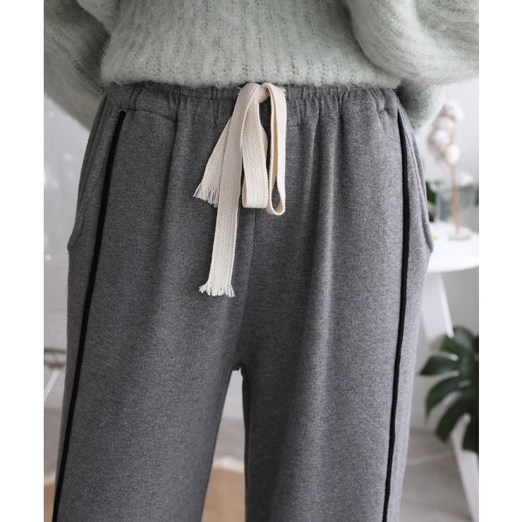 ラインデザインカジュアルニットパンツ | aimoha  | 詳細画像29 