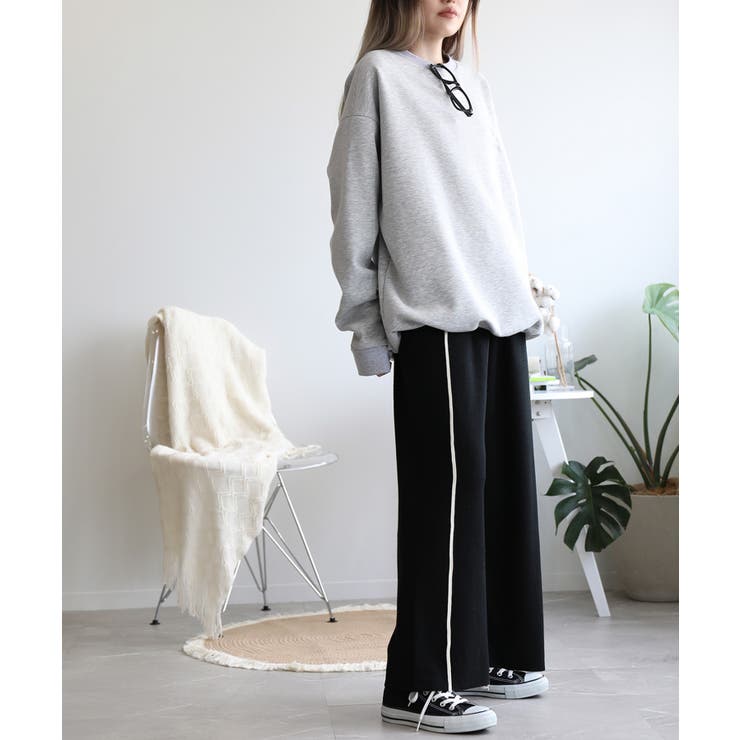 ラインデザインカジュアルニットパンツ | aimoha  | 詳細画像42 