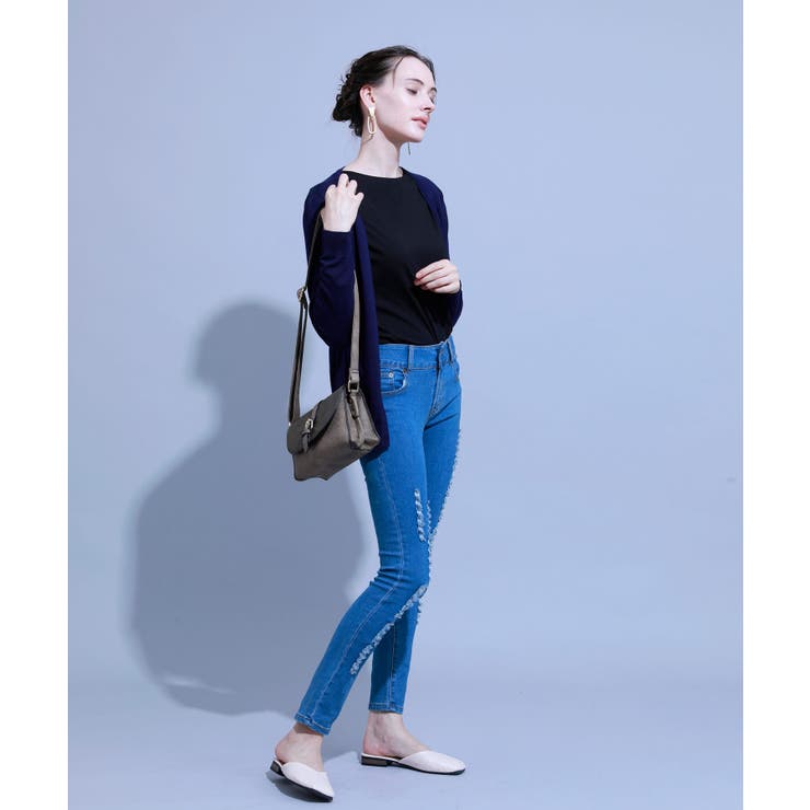 ストレッチクラッシュデニム デニム スキニー | aimoha  | 詳細画像8 