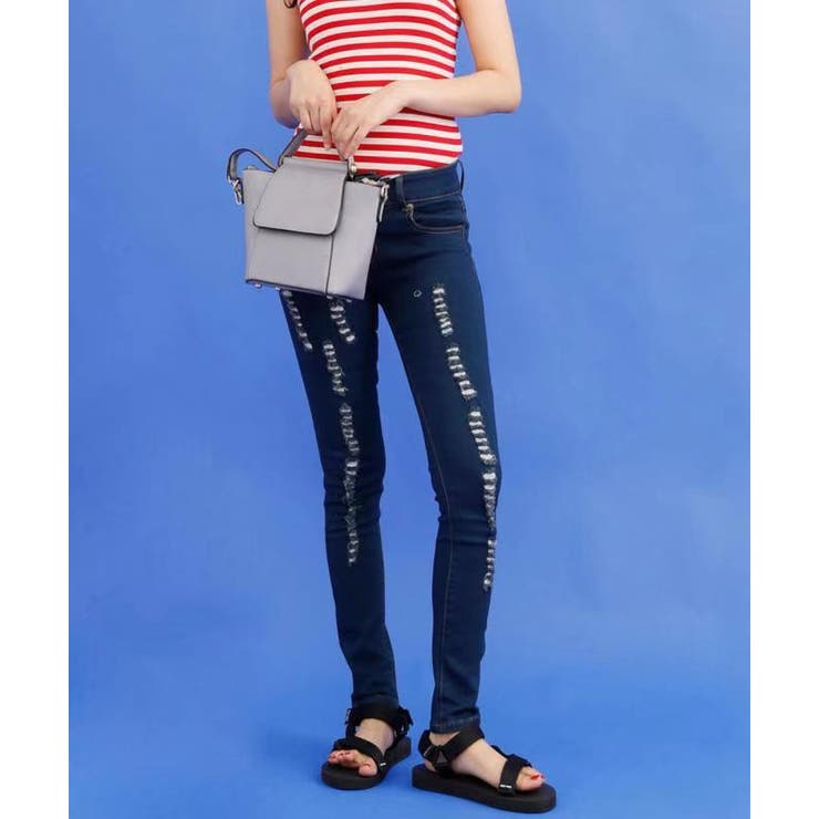 ストレッチクラッシュデニム デニム スキニー | aimoha  | 詳細画像23 