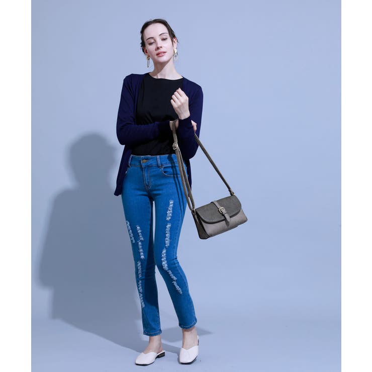 ストレッチクラッシュデニム デニム スキニー | aimoha  | 詳細画像12 