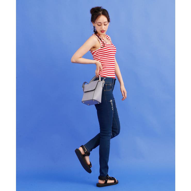 ストレッチクラッシュデニム デニム スキニー | aimoha  | 詳細画像24 