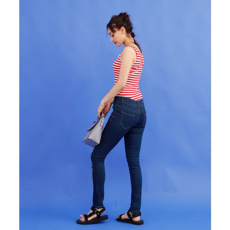 ストレッチクラッシュデニム デニム スキニー | aimoha  | 詳細画像25 