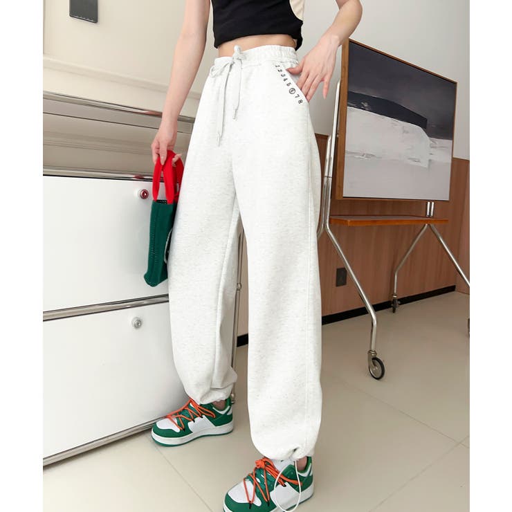 ロゴハイウエストドローストリングパンツ  | aimoha  | 詳細画像6 