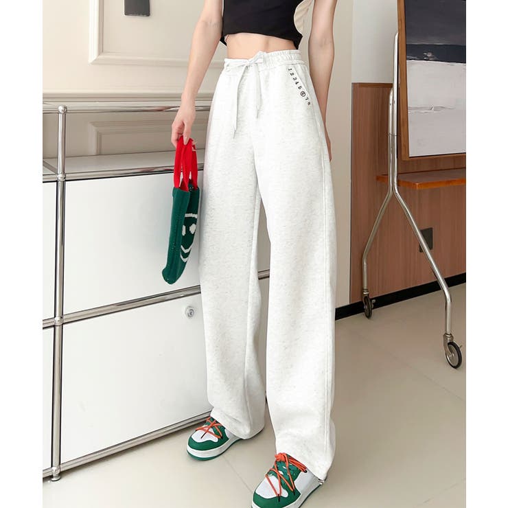 ロゴハイウエストドローストリングパンツ  | aimoha  | 詳細画像8 