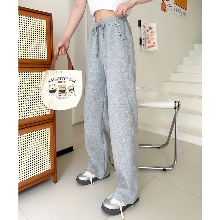 ロゴハイウエストドローストリングパンツ  | aimoha  | 詳細画像13 