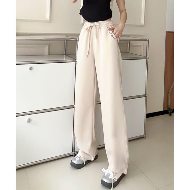 ロゴハイウエストドローストリングパンツ  | aimoha  | 詳細画像14 