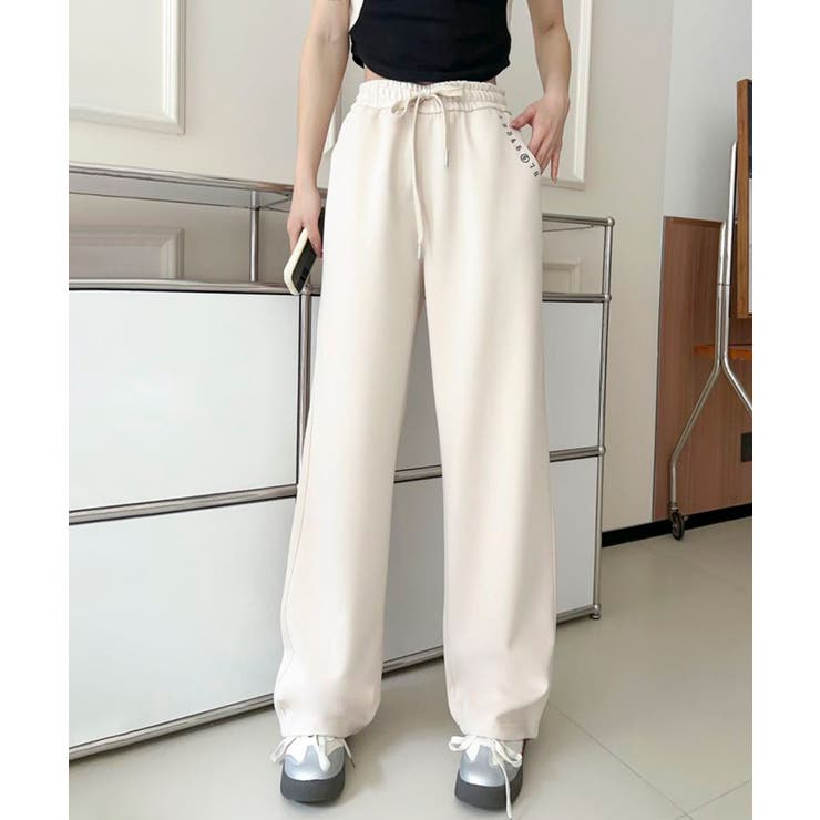 ロゴハイウエストドローストリングパンツ  | aimoha  | 詳細画像15 