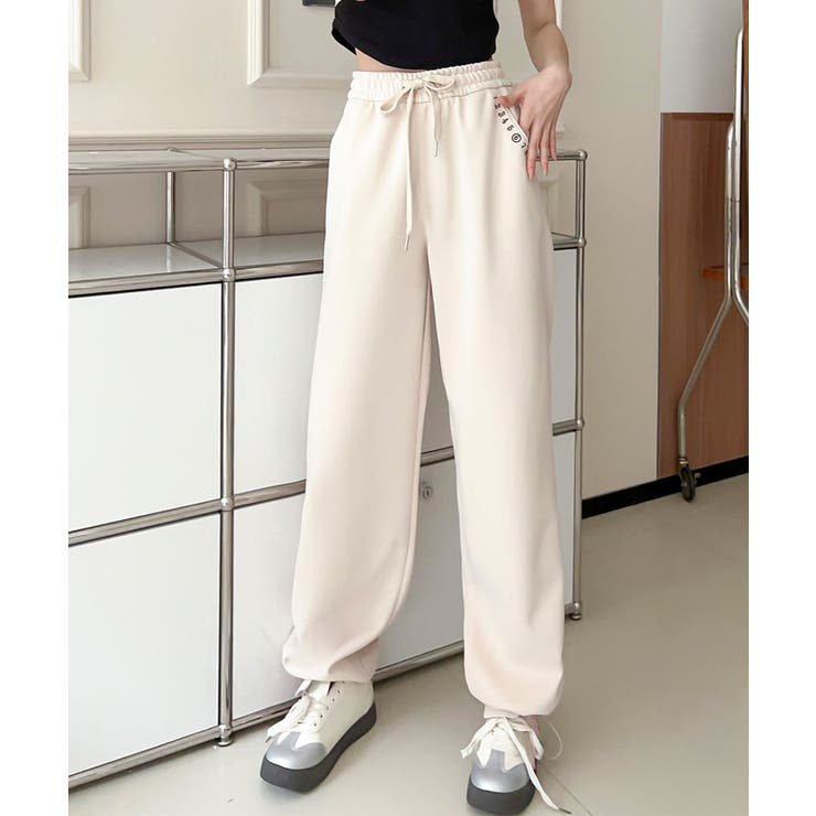 ロゴハイウエストドローストリングパンツ  | aimoha  | 詳細画像16 