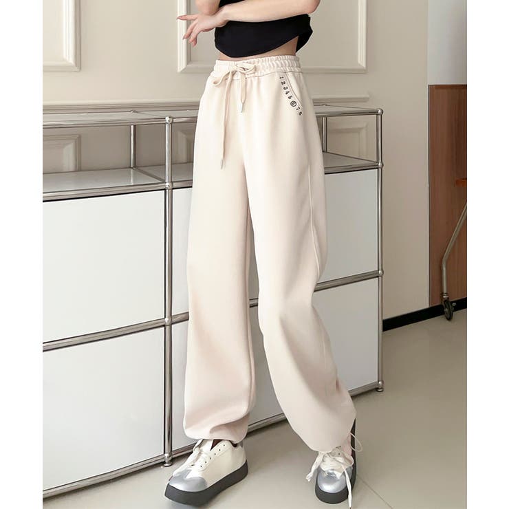 ロゴハイウエストドローストリングパンツ  | aimoha  | 詳細画像17 