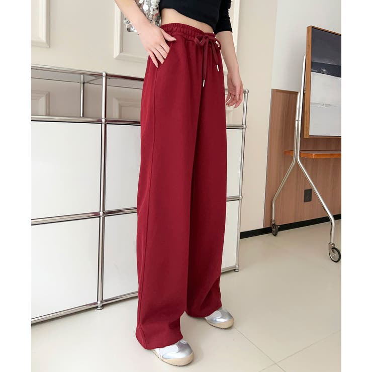 ロゴハイウエストドローストリングパンツ  | aimoha  | 詳細画像21 