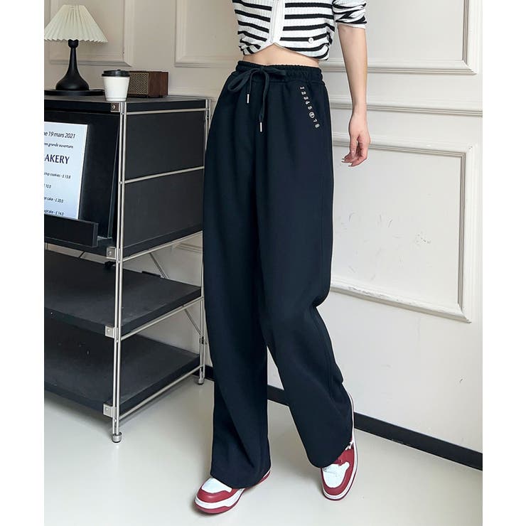 ロゴハイウエストドローストリングパンツ  | aimoha  | 詳細画像4 