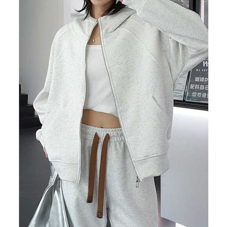 ジップアップパーカー[品番：XT000013098]｜aimoha （アイモハ