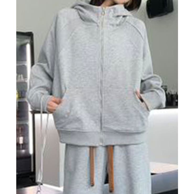 グレー | ジップアップパーカー | aimoha 