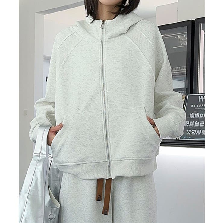 杢グレー | ジップアップパーカー | aimoha 