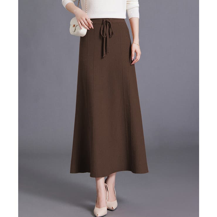 【Banico】レースアップニットロングスカート【AW】 | aimoha  | 詳細画像2 