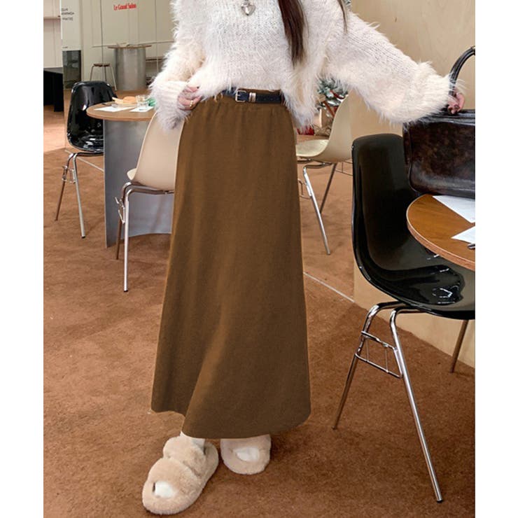 キャメル | 【Banico】ニットロングスカート【AW】 | aimoha 