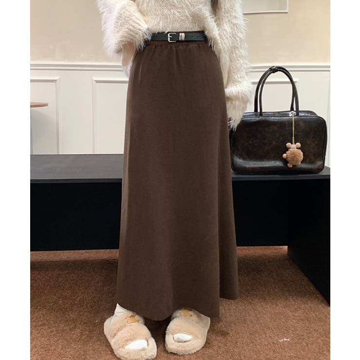 モカ | 【Banico】ニットロングスカート【AW】 | aimoha 