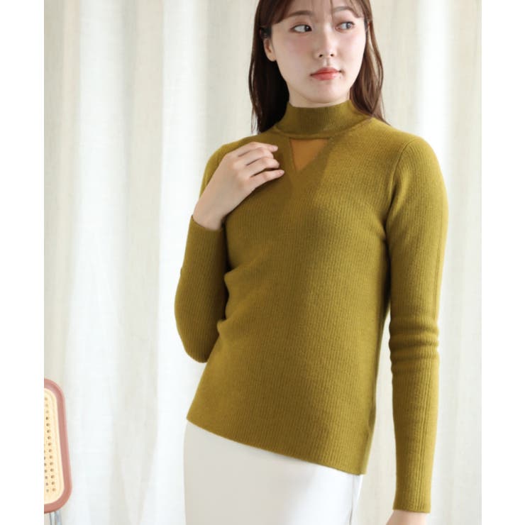 グリーン | 【Aimoha】ソリッドカラーの長袖リブ | aimoha 