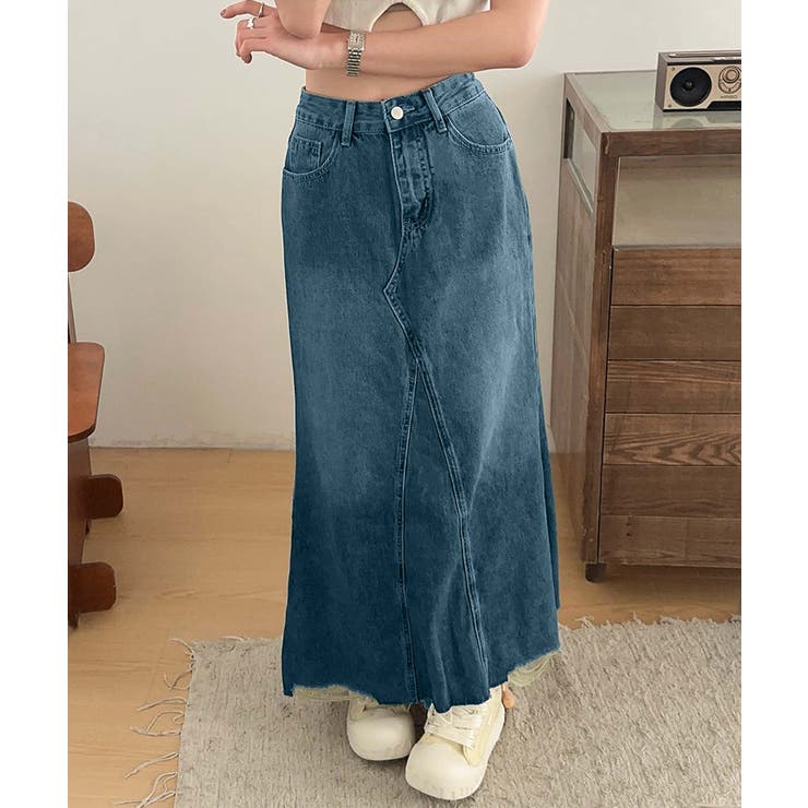 【Banico】ダメージデニムスカート | aimoha  | 詳細画像1 