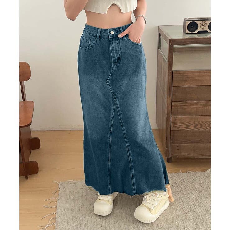 【Banico】ダメージデニムスカート | aimoha  | 詳細画像3 