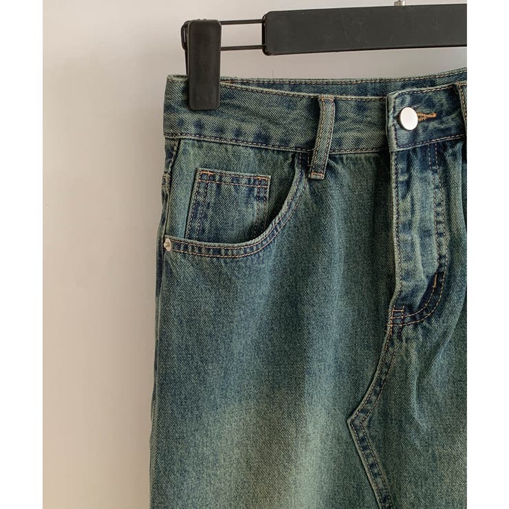 【aimoha】フリンジヘムフレアデニムスカート | aimoha  | 詳細画像3 