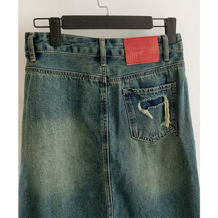 【aimoha】フリンジヘムフレアデニムスカート | aimoha  | 詳細画像5 