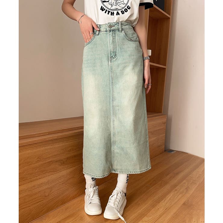 【aimoha】カジュアルデニムマキシスカート | aimoha  | 詳細画像10 