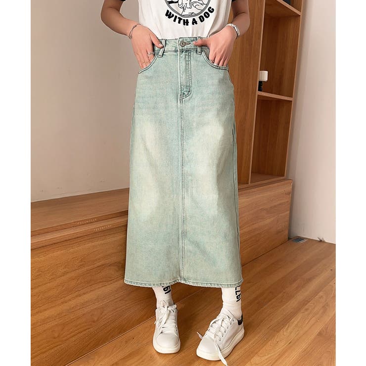 【aimoha】カジュアルデニムマキシスカート | aimoha  | 詳細画像11 