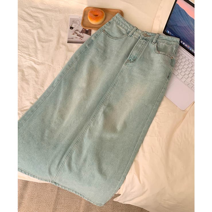 【aimoha】カジュアルデニムマキシスカート | aimoha  | 詳細画像2 