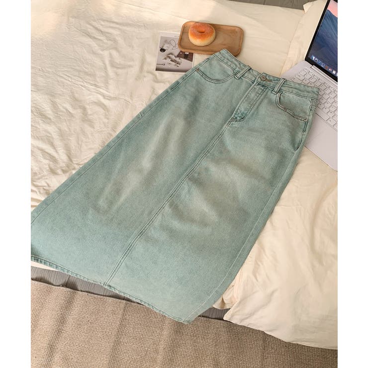 【aimoha】カジュアルデニムマキシスカート | aimoha  | 詳細画像3 