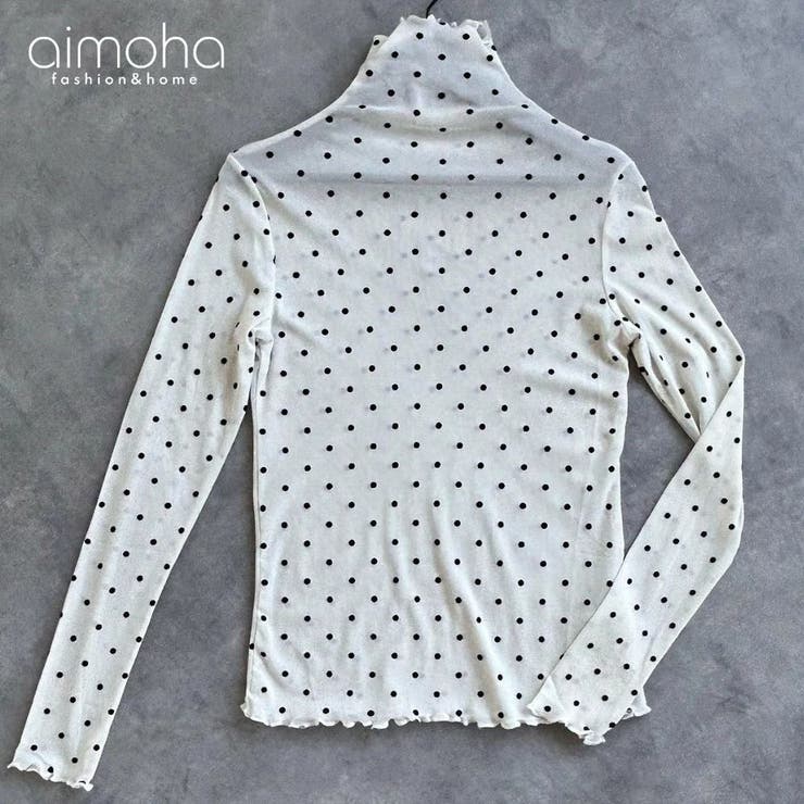 【HOOK】for girls ドット柄ハイネックシアートップス | HOOK | 詳細画像1 