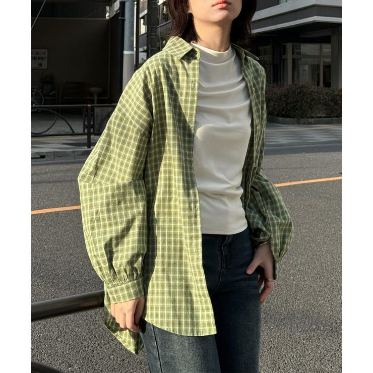 オーバーサイズチェックシャツ | aimoha  | 詳細画像5 